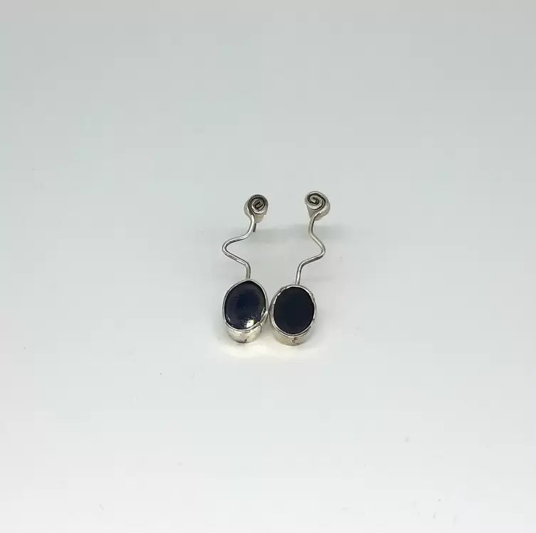 Onix Taşlı Oval Küpe K0982