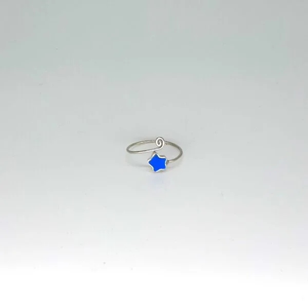 Saks Mavi Yıldız Yüzük K0784