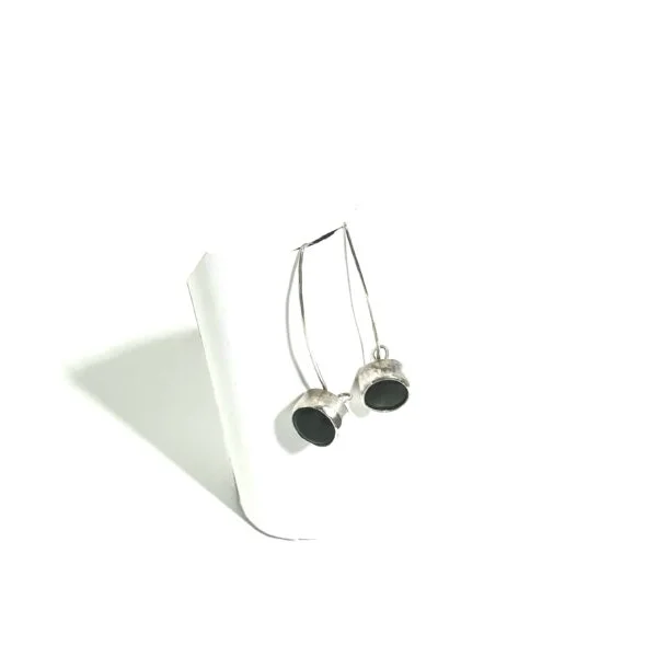 Amatist Taşlı Yuvarlak Küpe K0110