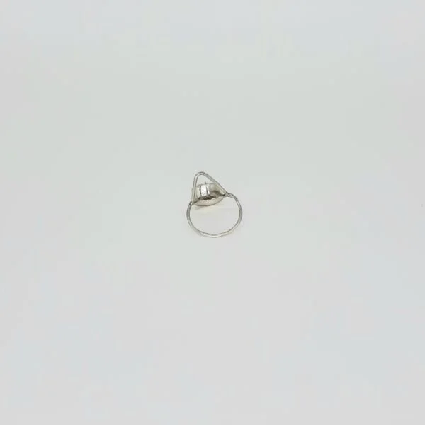 Turkuaz Taşlı Üçgen Oval Yüzük K0586