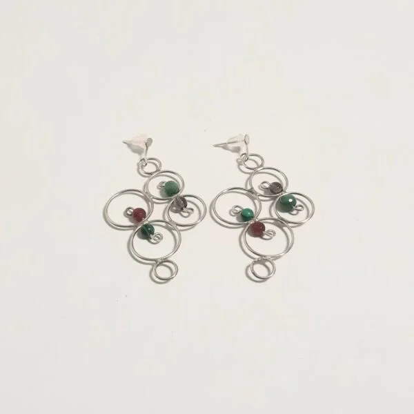 Ceyt Taşlı Daireler Küpe K0152