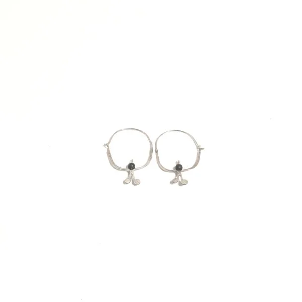 Oniks Taşlı Cinali Küpe K0096