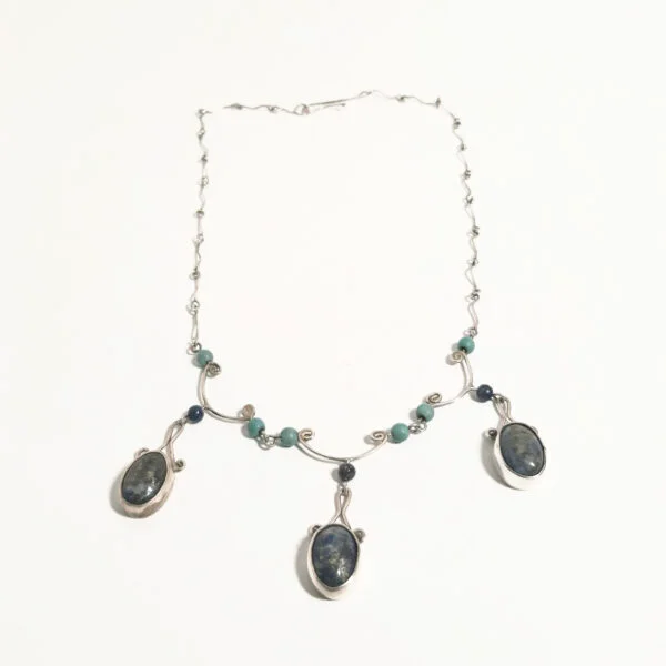 Lapis Lazuli Turkuaz Oval Kolye K0198