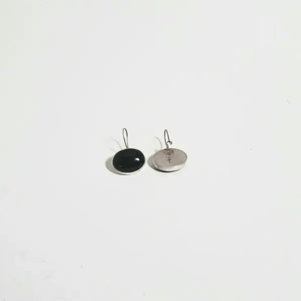 Oniks Taşlı Oval Küpe K0131