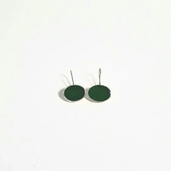 Akik Taşlı Oval Küpe K0108
