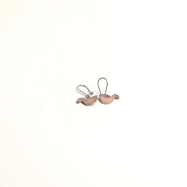 Krem Kuş Küpe K0308