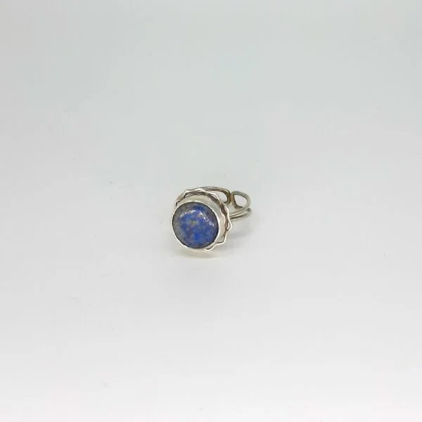 Lapis Lazuli  Zigzag Yuvarlak Yüzük K0680