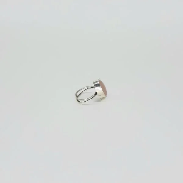Pembe Kuartz Oval Yüzük K0581