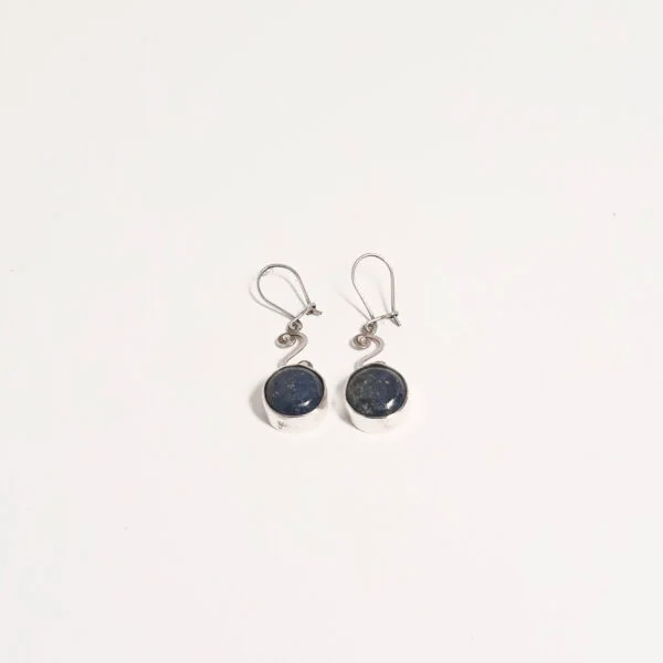 Lapis Lazuli Taşlı Yuvarlak Küpe K0087