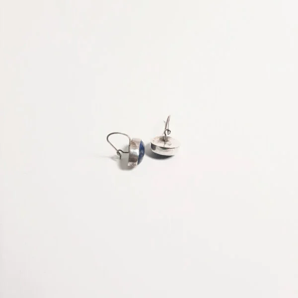 Lapis Lazuli Taşlı Oval Küpe K0036