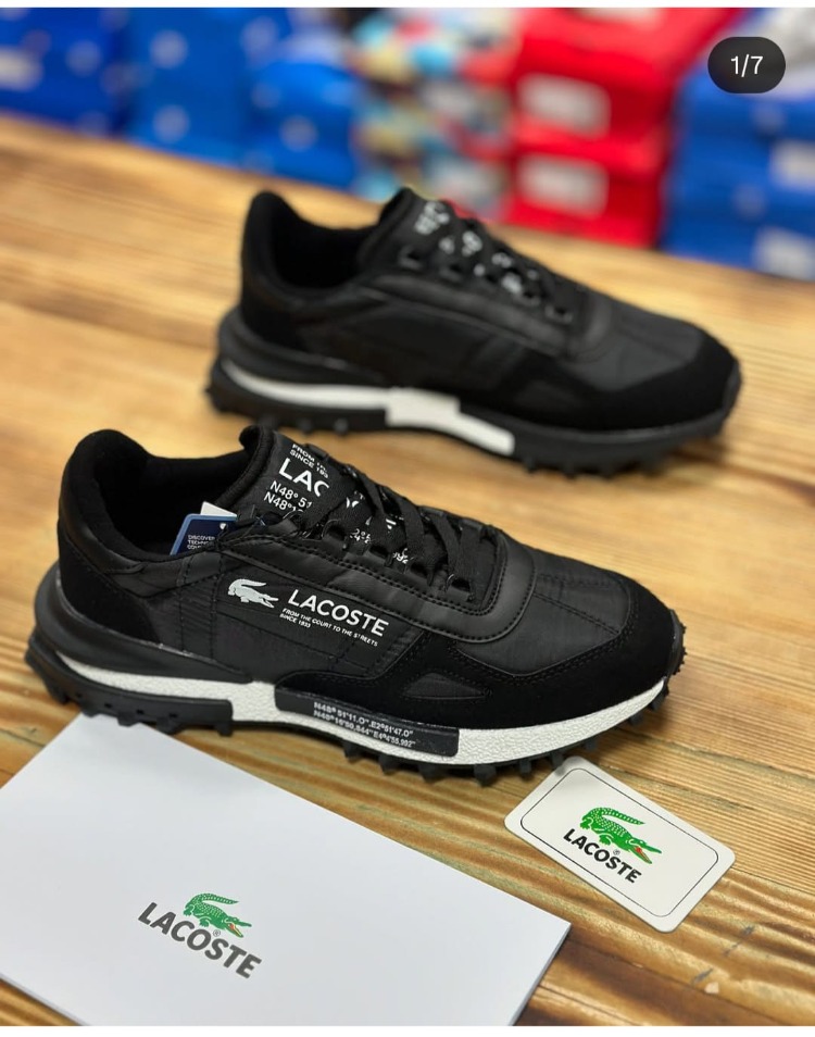 Lacoste Siyah Bağcıklı Erkek Spor