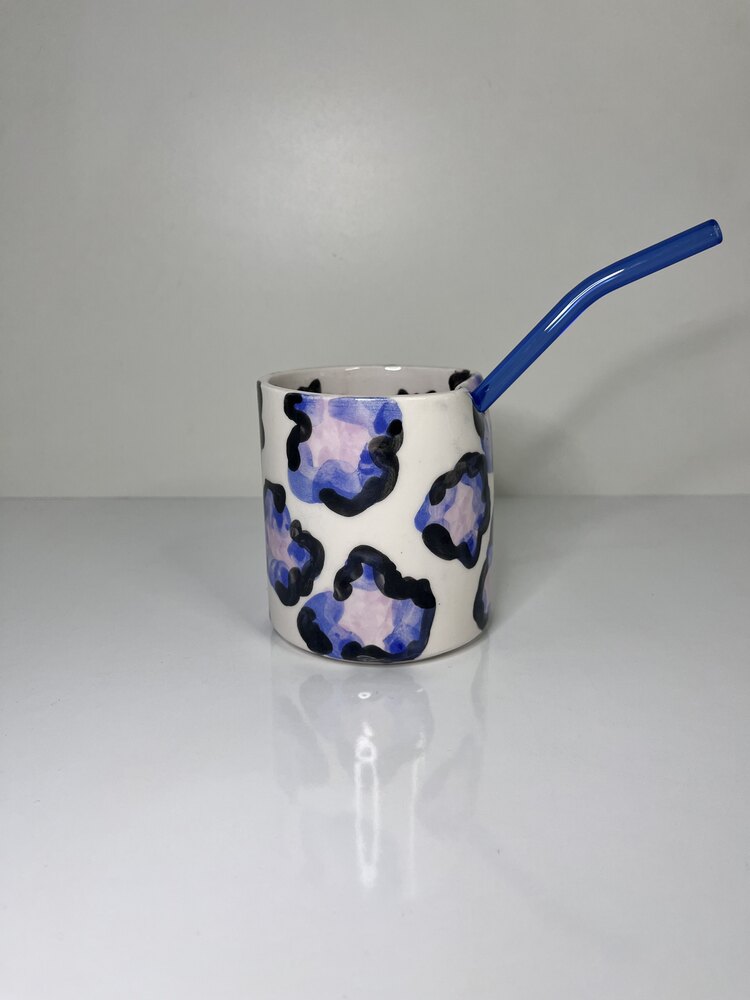 Leopar | Kırmızı - Laci | Pipetli Bardak