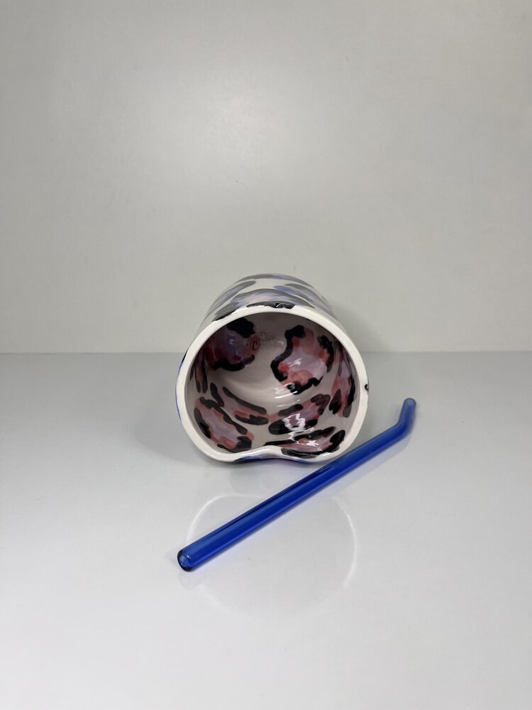 Leopar | Kırmızı - Laci | Pipetli Bardak