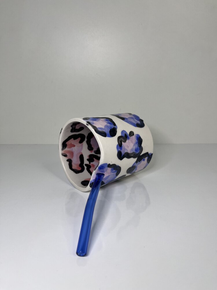 Leopar | Kırmızı - Laci | Pipetli Bardak