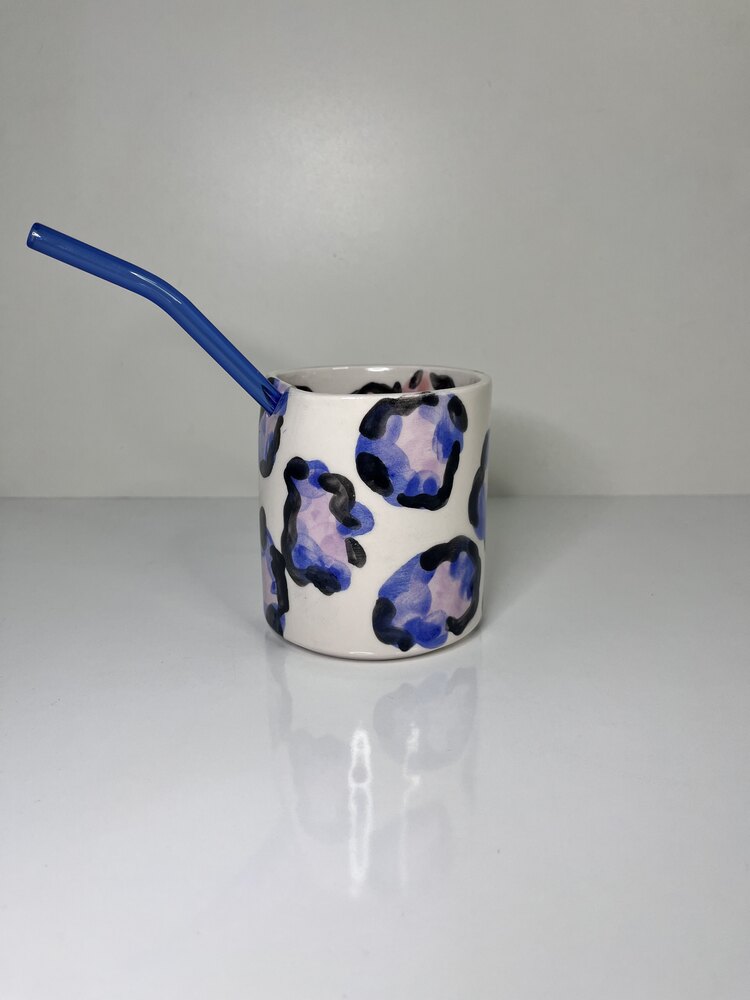 Leopar | Kırmızı - Laci | Pipetli Bardak
