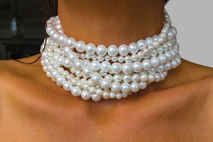 Pearl choker necklace (İnci tasma kolye)