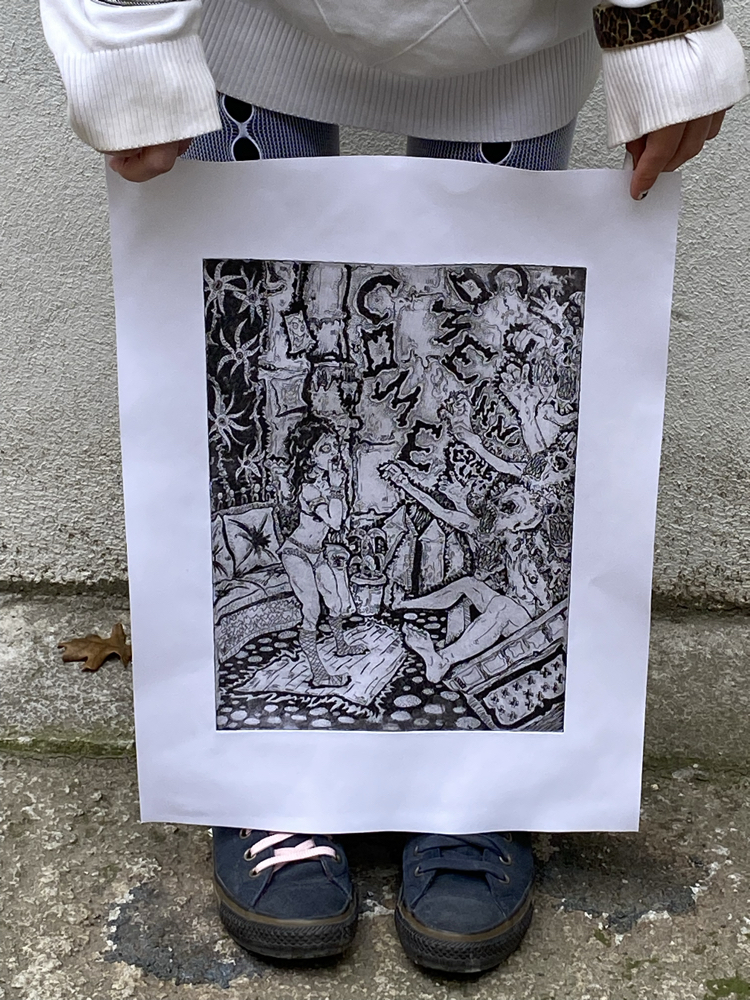 “c0m3333/_11n” gravür print