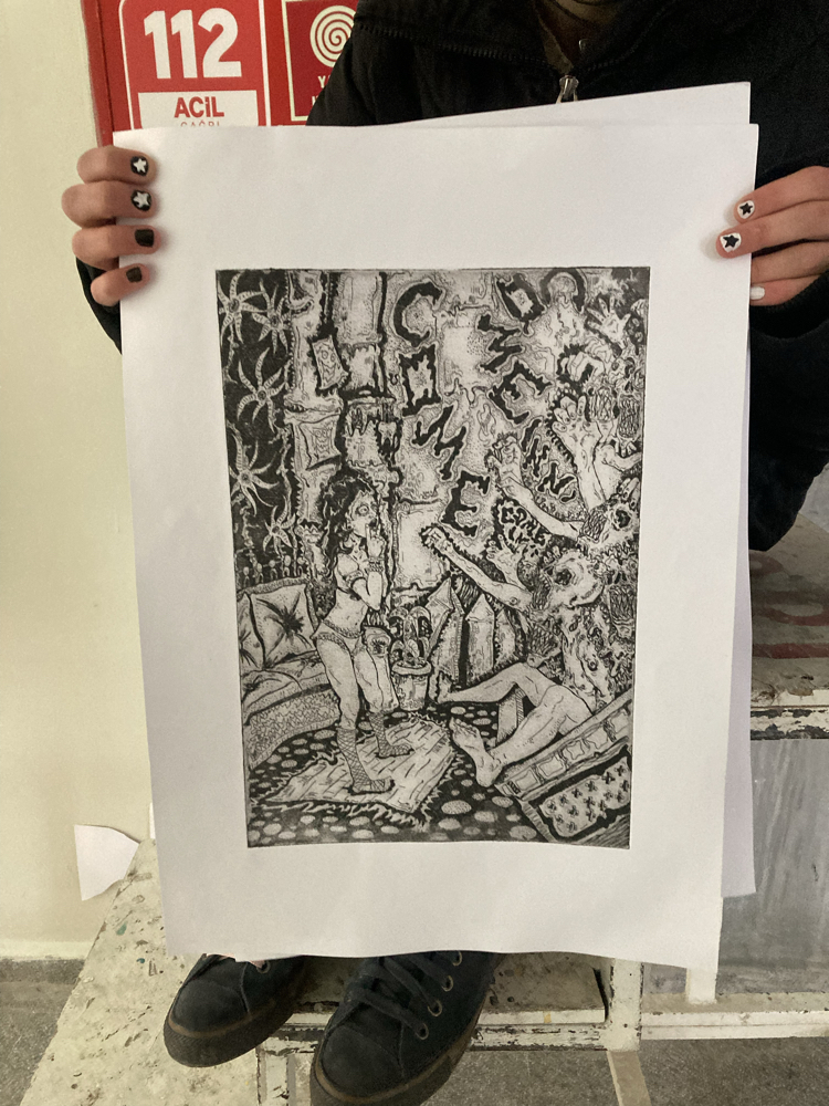 “c0m3333/_11n” gravür print