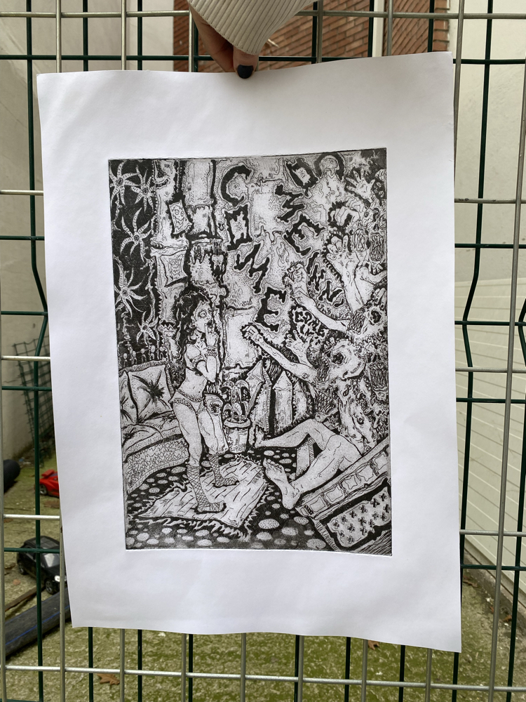“c0m3333/_11n” gravür print