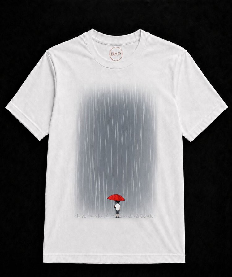 Yağmur Baskılı T-shirt 