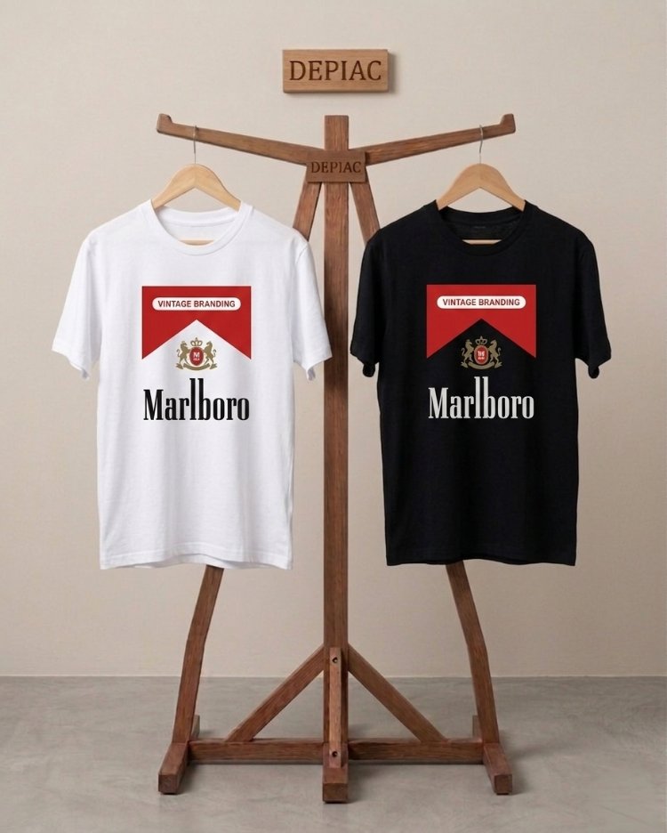 marlboro baskılı tişört 