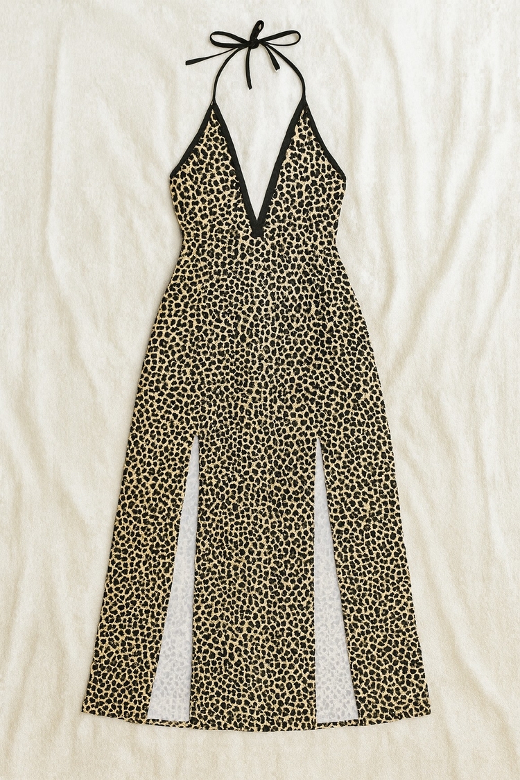 Leopar Desen Gecelik