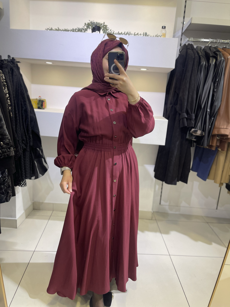 Ahsen mürdüm elbise