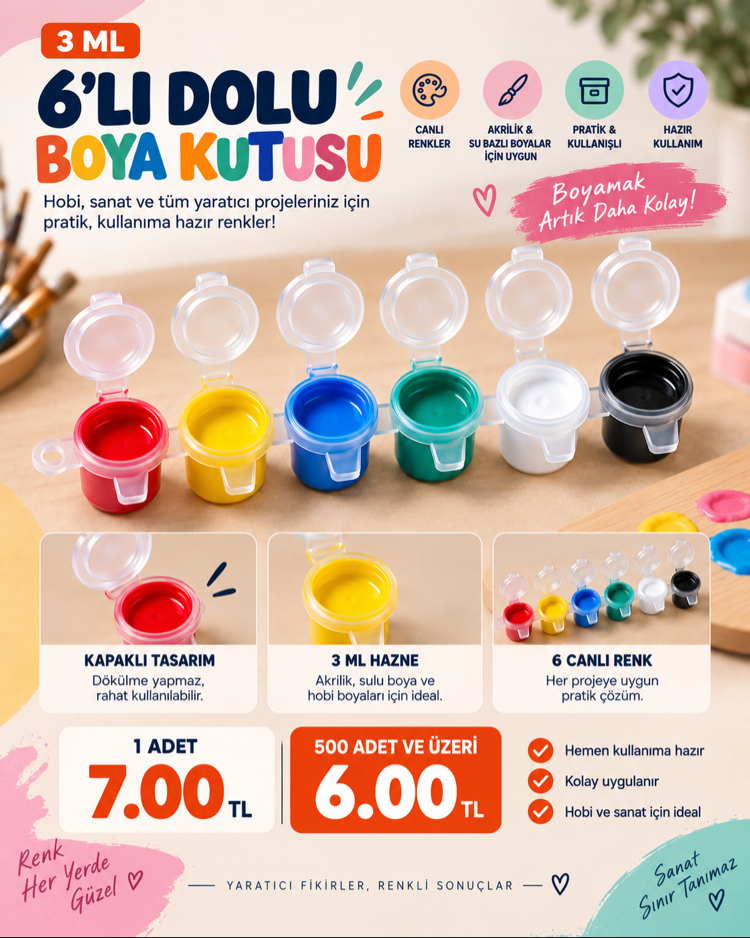 3ml dolu boya kutusu