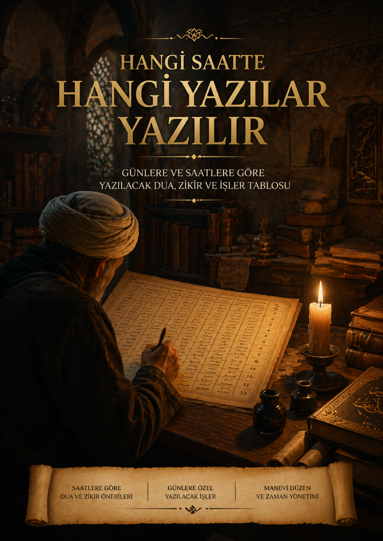 Saatlere ve Günlere Göre Yazılacak Tablo Rehberi (PDF)