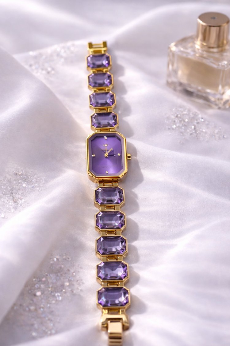 Swarovski Açık Lila Taşlı