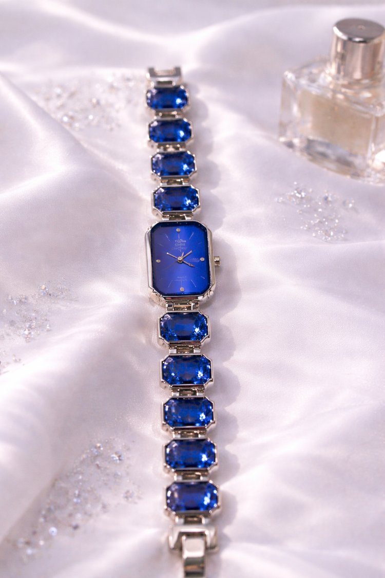 Swarovski Saks Mavisi Taşlı Silver
