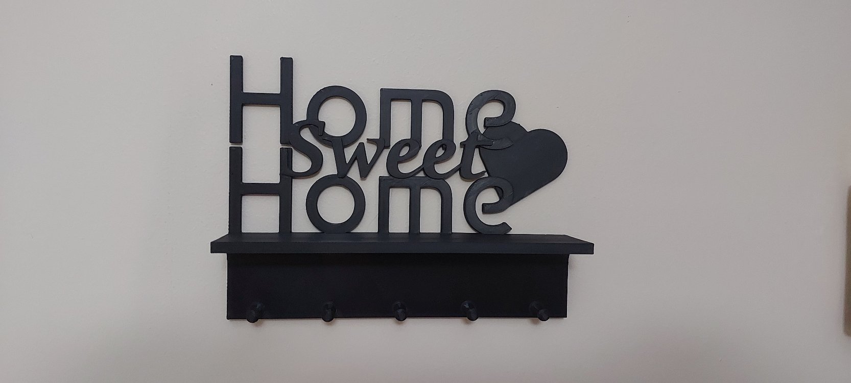 Home Sweet Home Raflı Anahtar Askılığı