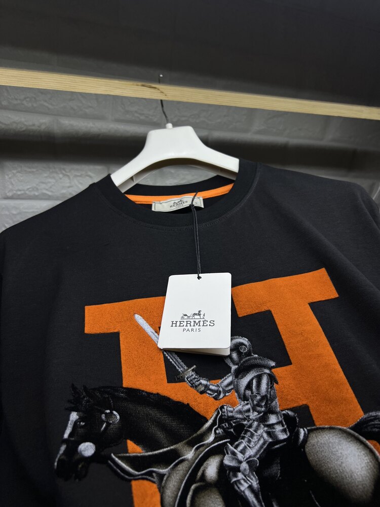 Hermes Paris Siyah Tişört