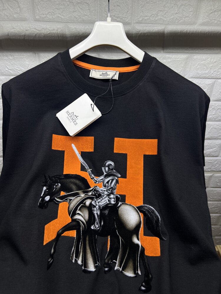 Hermes Paris Siyah Tişört