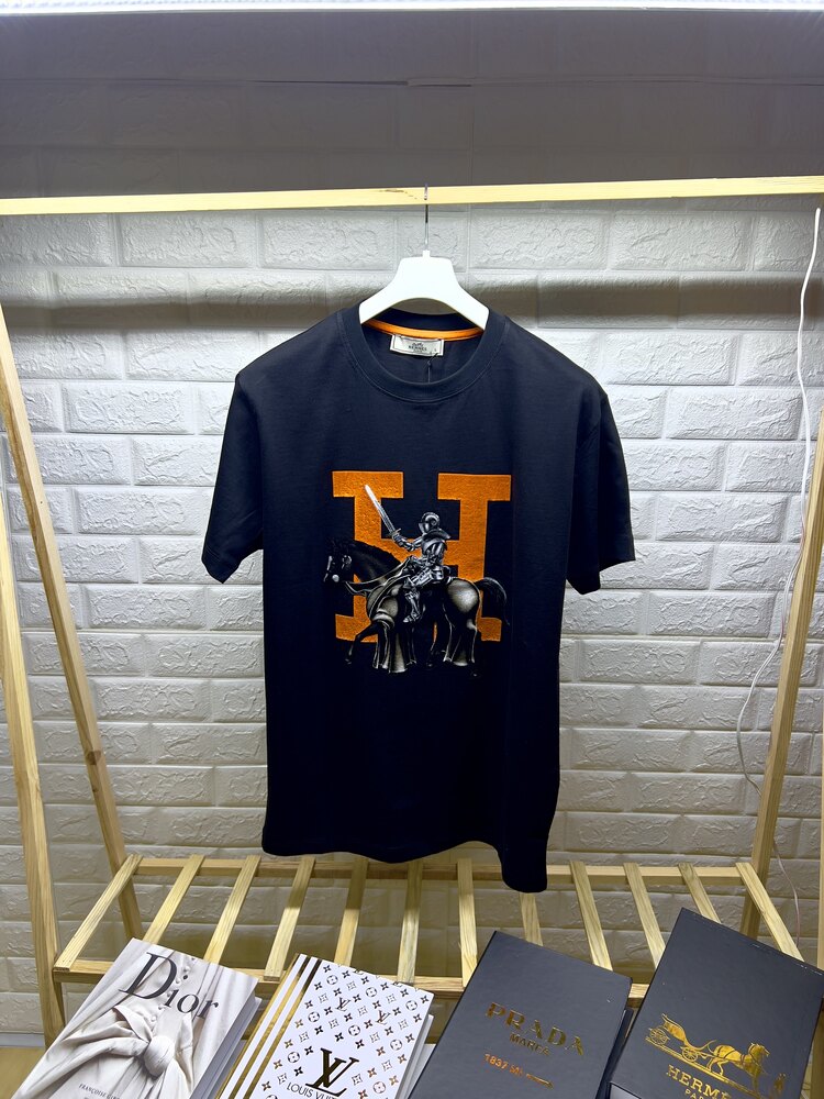 Hermes Paris Siyah Tişört