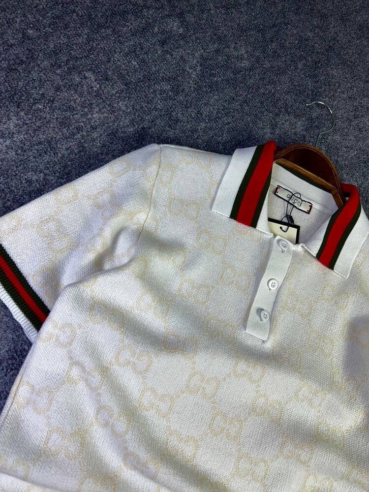 Gucci Triko Polo Yaka Beyaz