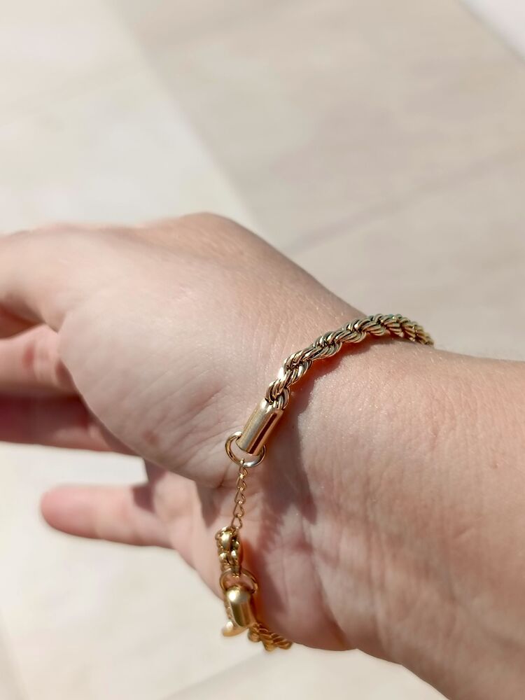 Gold Burgu Çelik Bileklik