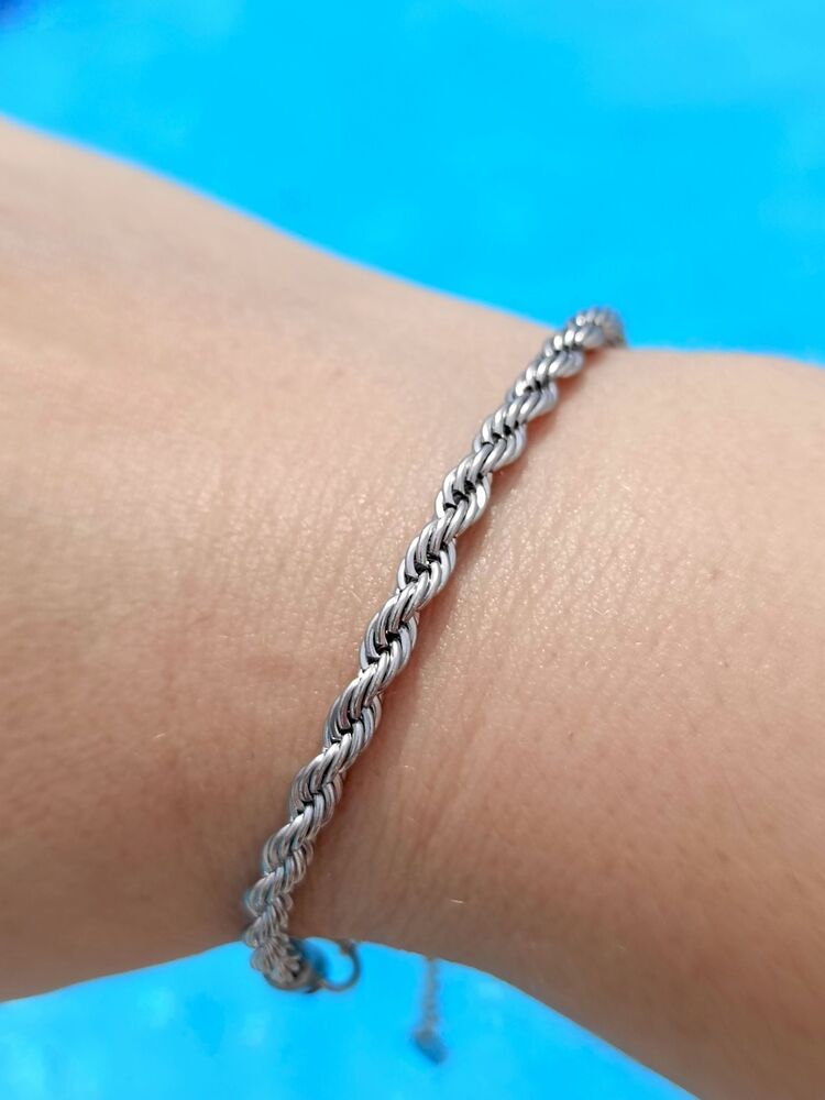 Silver Burgu Çelik Bileklik