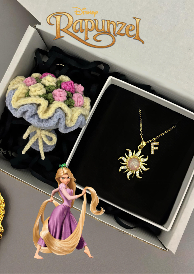 Rapunzel kolye ve buket seti