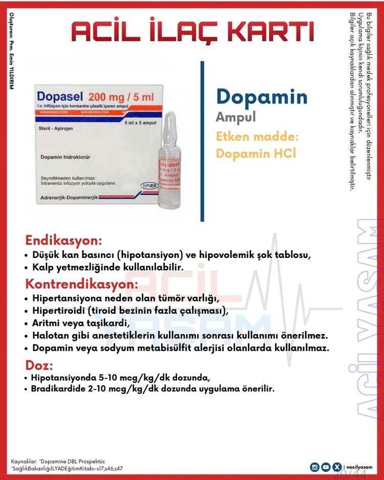 Acil İlaç Kartları PDF Dosyası