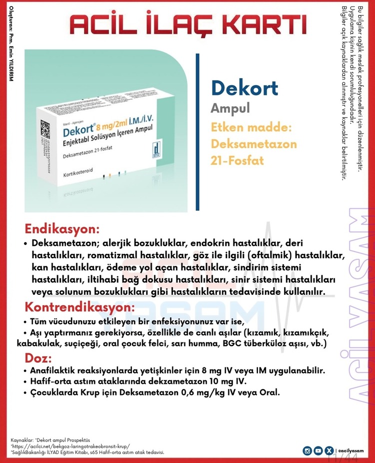 Acil İlaç Kartları PDF Dosyası