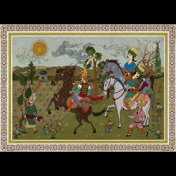 Av Sahnesi 120x180 Özel Tasarım Halı