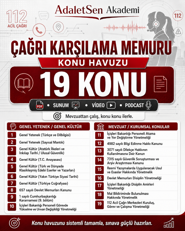 İÇİŞLERİ BAKANLIĞI ÇAĞRI KARŞILAMA MEMURU ONLİNE HAZIRLIK PLATFORMU