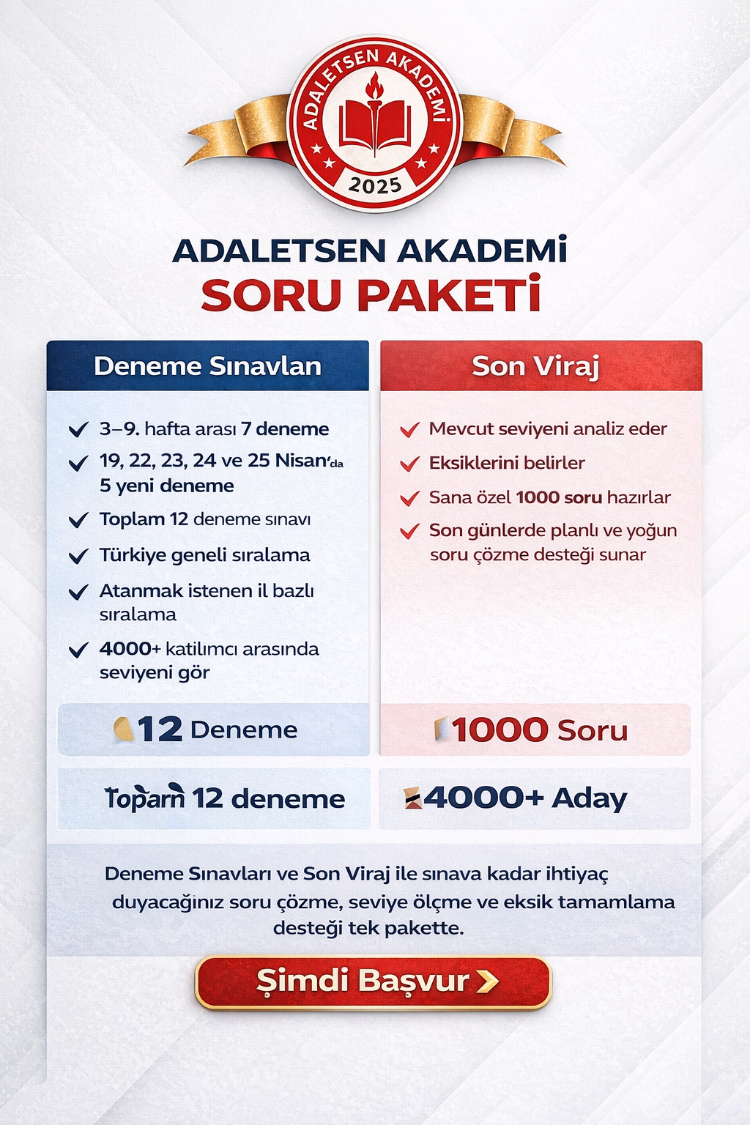 Adaletsen Akademi Soru Paketi