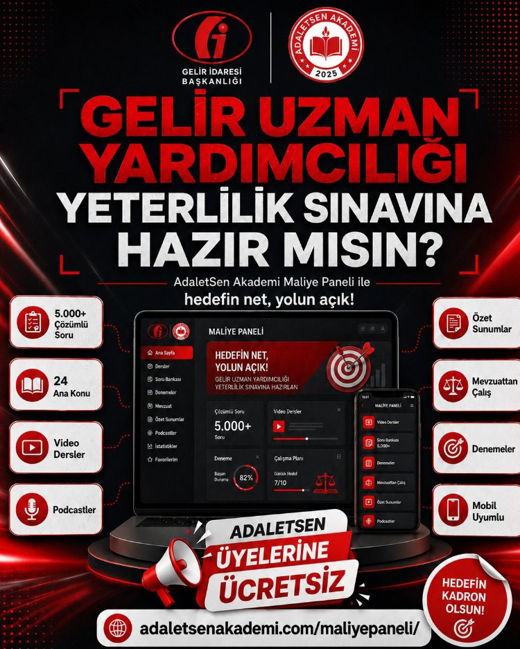 GELİR UZMAN YARDIMCILIĞI YETERLİLİK SİNAVİ