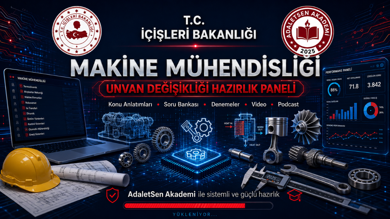 İÇİŞLERİ MAKİNE MÜHENDİSLİĞİ ÜNVAN DEĞİŞİKLİĞİ PAKETİ