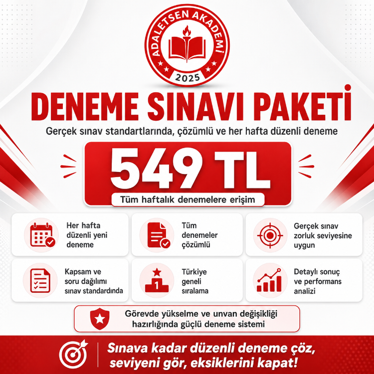 TÜRKİYE GENELİ HAFTALIK DENEME SINAVLARI PAKETİ