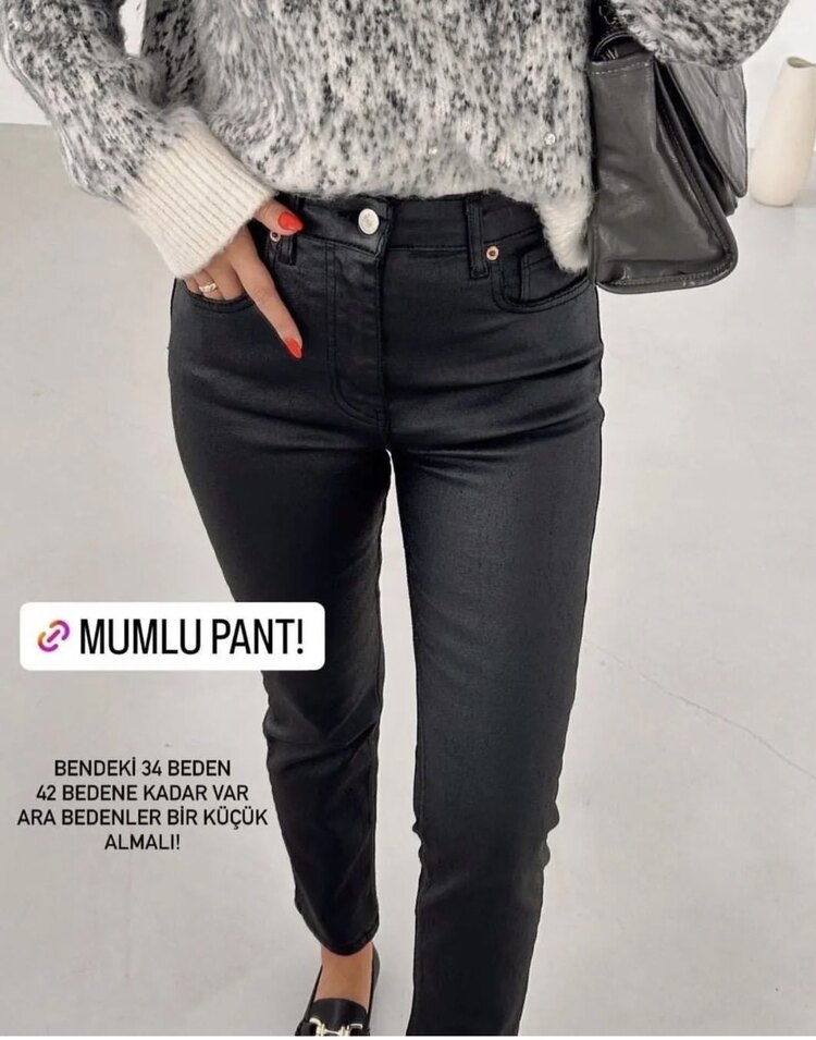 siyah mumlu pantolon