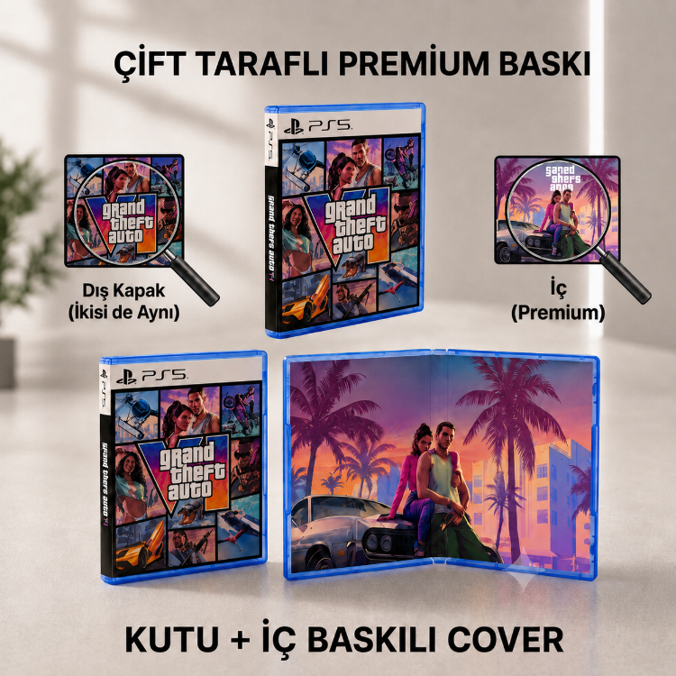 Boş PS5 Uyumlu Oyun Kutusu + Baskılı Kapak Kağıdı (1 Adet)