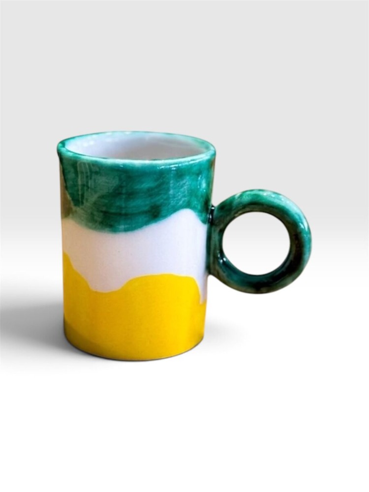 WAVE Espresso Fincanı — Yeşil / Sarı